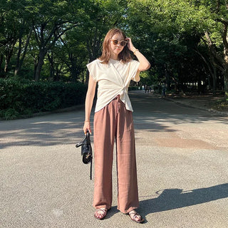 Banding linen pants