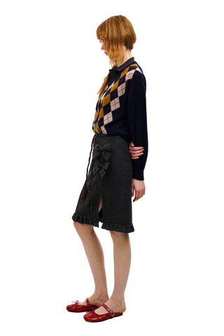 [Moromoro2] Plaid Bow Skirt