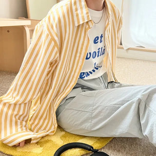 Oversized striped shirt