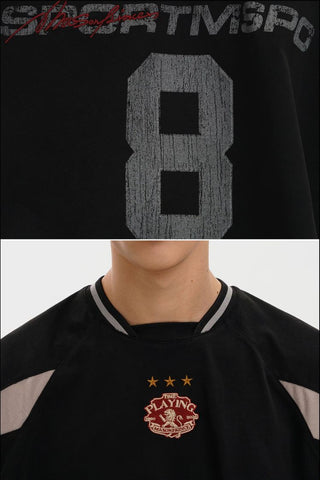 [MASONPRINCE] Oversized Deconstructed Jersey T-Shirt