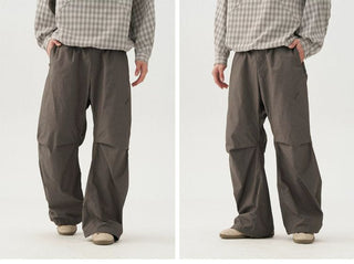 [Monterest] Enzyme Washed Wide Leg Work Pants