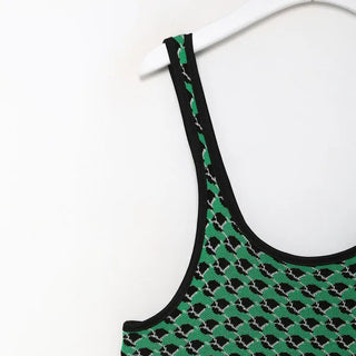 Patterned knit dress