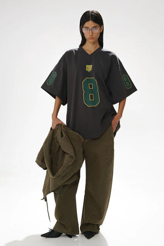 [MASONPRINCE] 380G Heavyweight Cotton V-Neck Jersey Tee