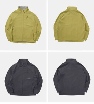[Monterest] Fleece-Lined Water-Resistant Softshell Jacket