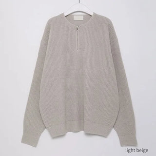 Round half-zip knit