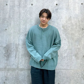 (Unisex) Oversized Button Knit