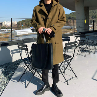 Olive duffle coat