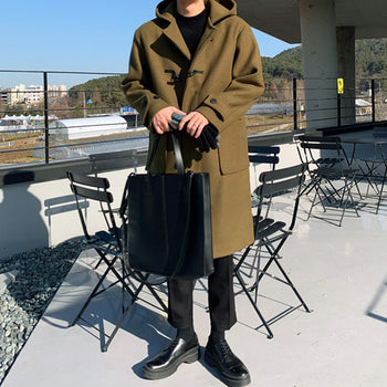 Olive duffle coat