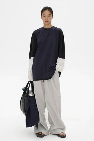 [MASONPRINCE] Lightweight 3-Piece Layered Long Sleeve Tee