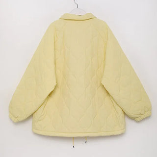 Oversized quilted down jacket