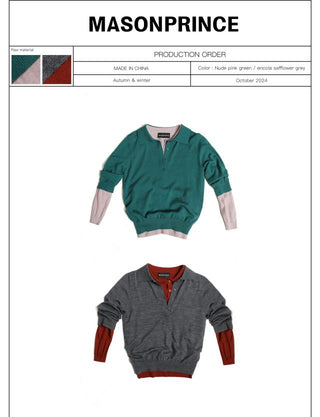 MASONPRINCE Faux-Two-Piece Polo Shirt
