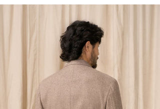 [CULTUM] Wool Blend Herringbone Tweed Suit