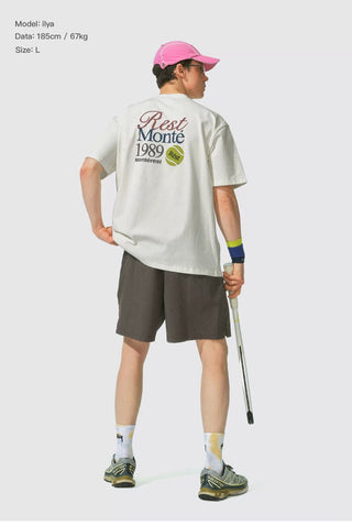 [Monterest] Tennis Print Cotton T-Shirt