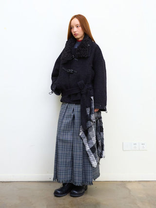 [NeverSeez] Boucle Toggle Short Coat