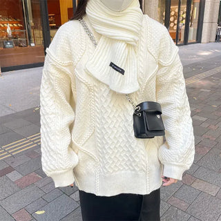 Rib-knit scarf