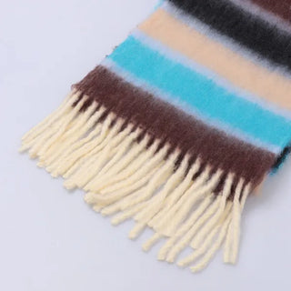 Border Tassel Scarf - P000KVYR