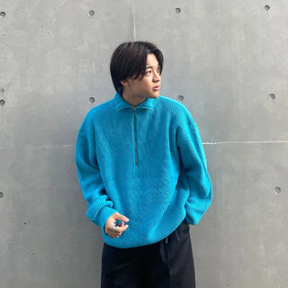 Half-zip knit