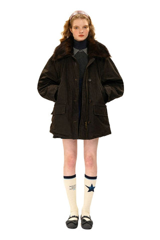 [Moromoro2] Flower Sequin Bow Wool Ballet  Flats