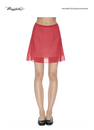 [NECY] Coco Red Mesh Dot A