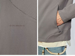 [Monterest] Waffle Knit Zip-Up Cardigan Jacket