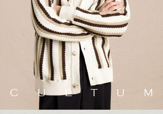 [CULTUM] Relaxed Fit Openwork Knit Cardigan
