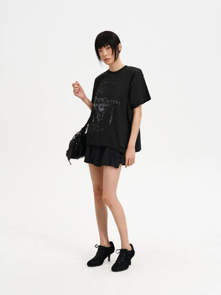 [MASONPRINCE] Coated Dog Print Boxy Tee