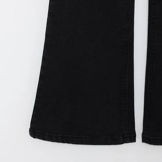 span boot black denim pants