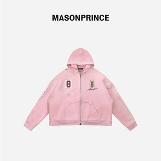 [MASONPRINCE] Waffle Double Layer Zip-Up Hoodie