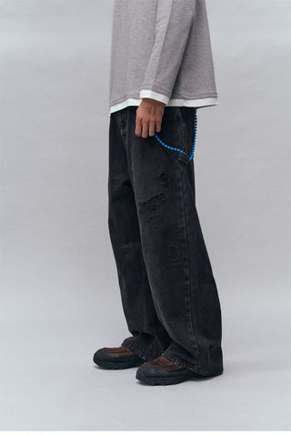[Monterest] Distressed Washed Cotton Work Pants