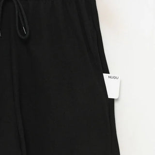 Sweat-weight elastic waist shorts