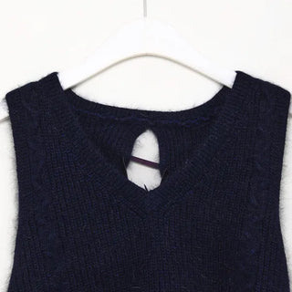 Back Ribbon Angora Vest