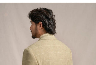 [CULTUM] 1930s Woolen Windowpane Blazer