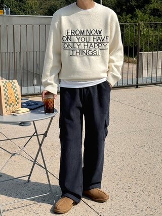 FROM NOW Intarsia Soft Knit