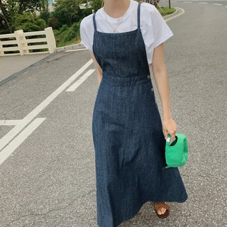Denim sleeveless dress