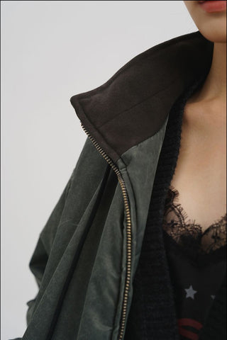 [MASONPRINCE] Sand-washed Boxy Workwear Padded Jacket