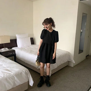 Pocket Point Back Ribbon Mini Dress