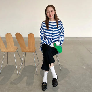 Striped oversized t