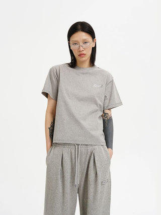 [MASONPRINCE] Washed Cotton Knit Tee with Label