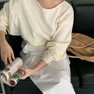Boat neck knit top