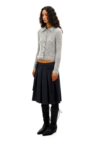 [Moromoro2] Collegiate Tailored Blazer and Pleated  Skirt Set