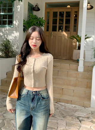 -3kg Slim Cropped Cardigan (7 colors)