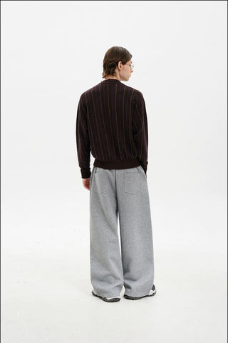 [MASONPRINCE] Retro Striped Layered Knit Sweater