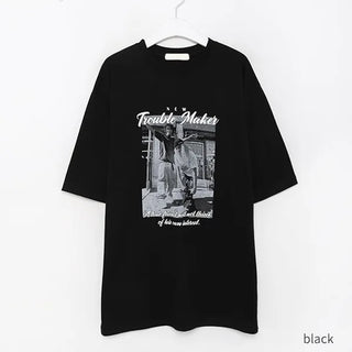 Vintage photo print short-sleeved T-shirt