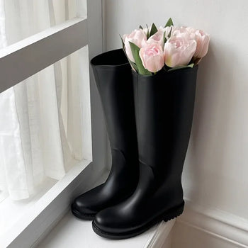 Long rain boots