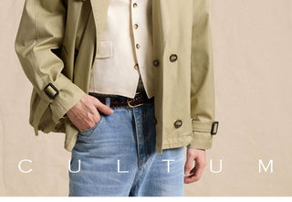 [CULTUM] Water-Resistant Cotton Short Trench Jacket