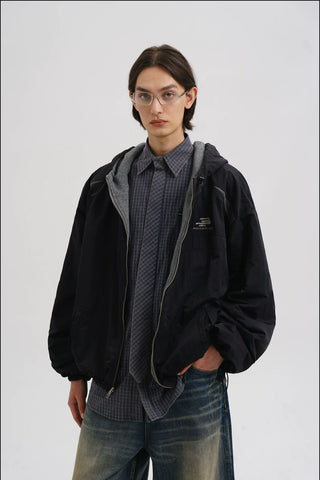 [MASONPRINCE] Reversible Hooded Coach Jacket
