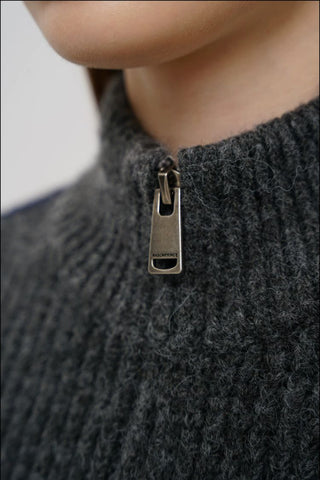 [MASONPRINCE] Racing Wool Blend Zip-Up Cardigan