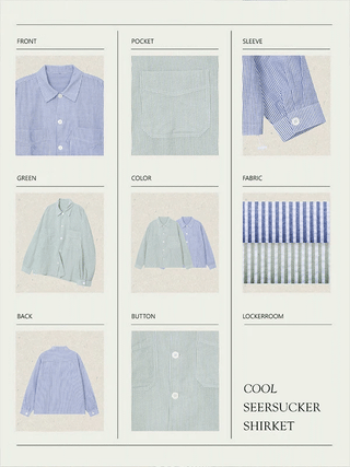 Salanta Cool Seersucker Shirt Jacket