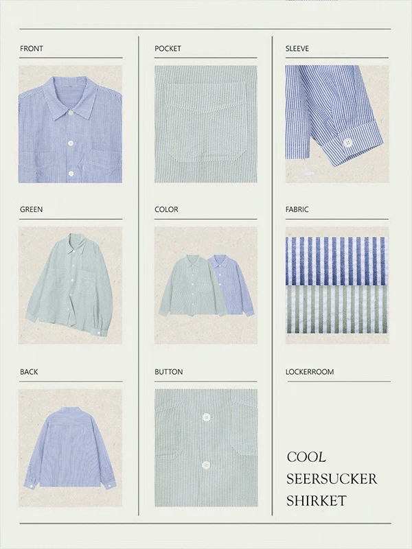 Salanta Cool Seersucker Shirt Jacket