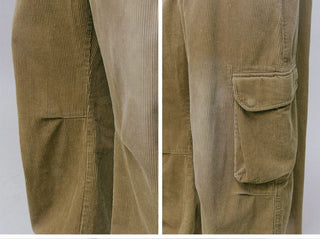 [Monterest] Washed Corduroy Wide Leg Work Pants